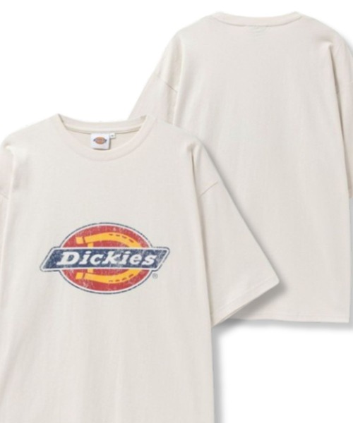 Dickies（ディッキーズ）の「Dickies グラフィックプリント＆刺繍　ショートスリーブTシャツ（Tシャツ/カットソー・メンズ・グレイッシュベージュ/ホワイト/ブルーグリーン/ブラック/ホワイト系1/ブルーグレー/グレー系1/ブラック系1/ホワイト系2/ホワイト系3/ブラック系2/ベージュ系1/グリーン系1/ネイビー系1/ホワイト系4/ブラック系3・XXL/L/M/S/XL）」の5枚目の写真
