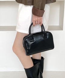 LYEON（リヨン）の「フェイクレザーミニボストンバッグ（ボストンバッグ）」