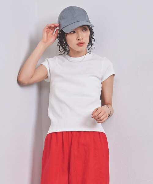 UNITED ARROWS(ユナイテッドアローズ)の「コットン フライス フレンチスリーブ Tシャツ(Tシャツ/カットソー・レディース・ブラック/ホワイト/ダークブラウン/その他1・FREE)」の16枚目の写真