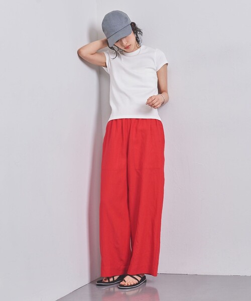 UNITED ARROWS(ユナイテッドアローズ)の「コットン フライス フレンチスリーブ Tシャツ(Tシャツ/カットソー・レディース・ブラック/ホワイト/ダークブラウン/その他1・FREE)」の15枚目の写真