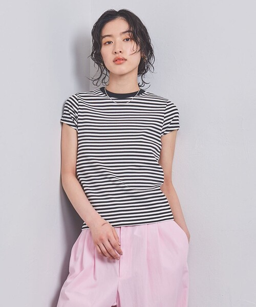 UNITED ARROWS(ユナイテッドアローズ)の「コットン フライス フレンチスリーブ Tシャツ(Tシャツ/カットソー・レディース・ブラック/ホワイト/ダークブラウン/その他1・FREE)」の11枚目の写真