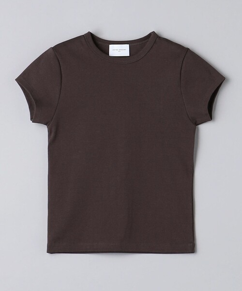 UNITED ARROWS(ユナイテッドアローズ)の「コットン フライス フレンチスリーブ Tシャツ(Tシャツ/カットソー・レディース・ブラック/ホワイト/ダークブラウン/その他1・FREE)」の6枚目の写真
