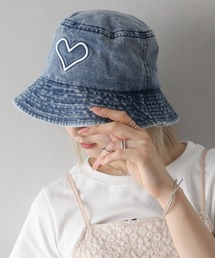 SpRay | デニムハート刺繍バケットハット(ハット)