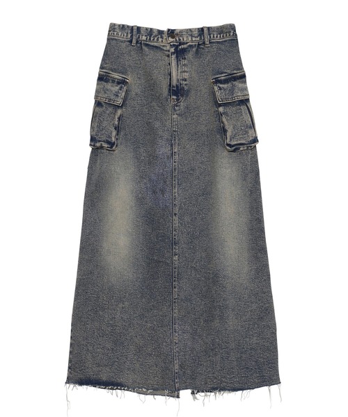 PUNYUS(プニュズ)の「デザインデニムカーゴロングスカート(デニムスカート・レディース・ライトインディゴブルー/ライトブルー/ブラック系その他・1/2/3/4)」の21枚目の写真