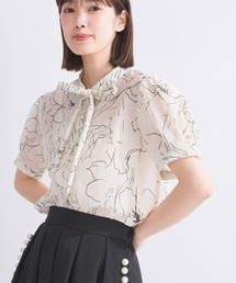 PICCIN | シアープリントリボンタイブラウス(シャツ/ブラウス)