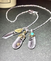 1004ST（イチマルマルヨンエスティ―）の「シルバー フェザー ネックレス 羽根（ネックレス・メンズ）」