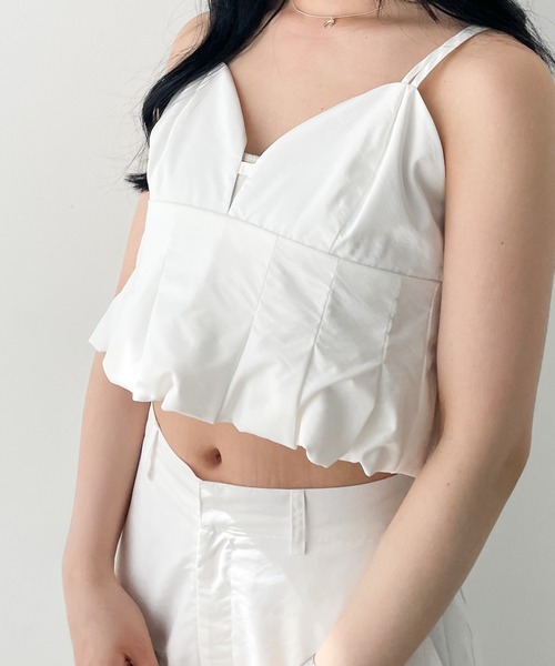 Heather（ヘザー）の「バルーンキャミビスチェ　121920（ベスト・レディース・ホワイト/ブラック/グレー・FREE）」の2枚目の写真