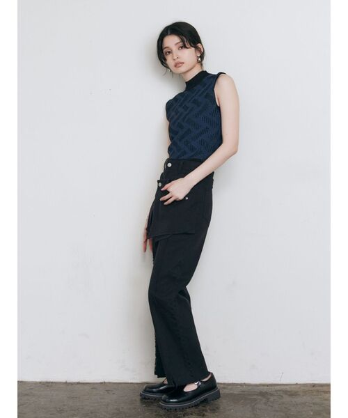 MURUA（ムルーア）の「【SET UP対応】ランダムパターンニットタンク（ニット/セーター・レディース・ブラック/グリーン/ネイビー/グレー・FREE）」の20枚目の写真