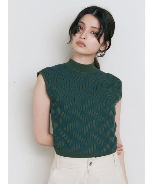 MURUA（ムルーア）の「【SET UP対応】ランダムパターンニットタンク（ニット/セーター・レディース・ブラック/グリーン/ネイビー/グレー・FREE）」の19枚目の写真