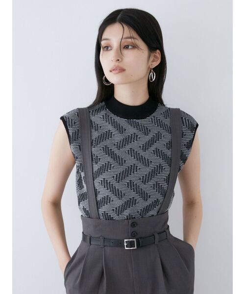 MURUA（ムルーア）の「【SET UP対応】ランダムパターンニットタンク（ニット/セーター・レディース・ブラック/グリーン/ネイビー/グレー・FREE）」の14枚目の写真