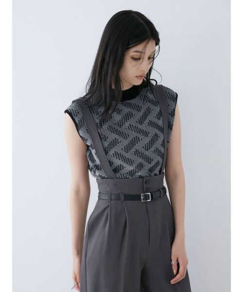 MURUA（ムルーア）の「【SET UP対応】ランダムパターンニットタンク（ニット/セーター・レディース・ブラック/グリーン/ネイビー/グレー・FREE）」の13枚目の写真