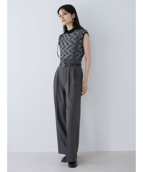 MURUA（ムルーア）の「【SET UP対応】ランダムパターンニットタンク（ニット/セーター・レディース・ブラック/グリーン/ネイビー/グレー・FREE）」の12枚目の写真