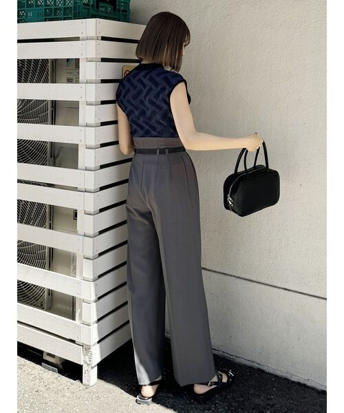 MURUA（ムルーア）の「【SET UP対応】ランダムパターンニットタンク（ニット/セーター・レディース・ブラック/グリーン/ネイビー/グレー・FREE）」の5枚目の写真