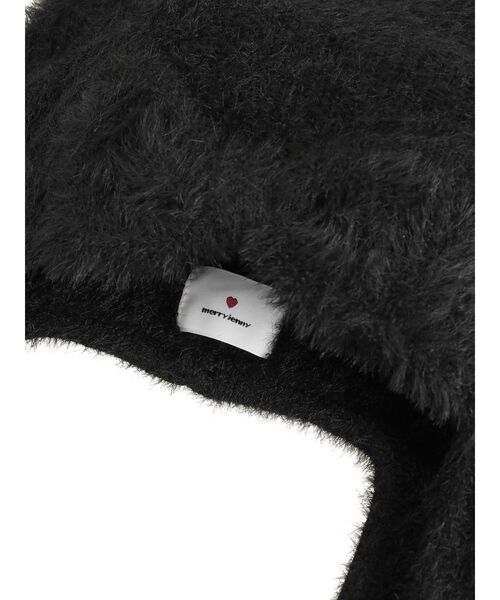 merry jenny(メリージェニー)の「ribbonイヤーフラップニットキャップ(ニットキャップ/ビーニー・レディース・アイボリー/グレー/ブラック・FREE)」の6枚目の写真