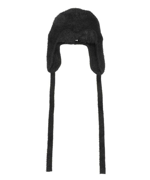 merry jenny(メリージェニー)の「ribbonイヤーフラップニットキャップ(ニットキャップ/ビーニー・レディース・アイボリー/グレー/ブラック・FREE)」の10枚目の写真