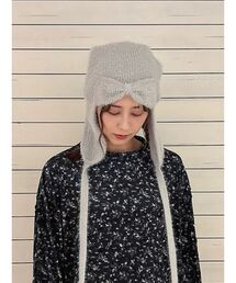 merry jenny | ribbonイヤーフラップニットキャップ(ニットキャップ/ビーニー)