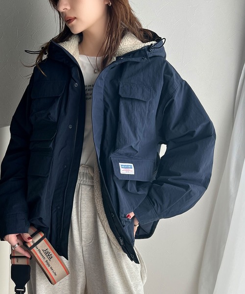 Java（ジャバ）の「《JaVa ジャバコラボ》レトロなデザインが決め手。中綿アウトポケットマウンテンパーカー（マウンテンパーカー・レディース・ベージュ/ネイビー/ブラック/アイボリー/ベージュ系・LARGE/MEDIUM/SMALL/X-LARGE）」の10枚目の写真