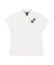ZOY - ゆみにゃん☆ZOY ゾーイ　ラップキュロット　ポロシャツ ☆ZOY☆ゾーイ☆白地に柄ポロシャツ☆新品タグ付☆定価15000円