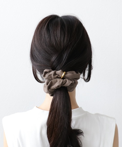 麻無地シュシュ（シュシュ）｜Three Four Time（スリーフォータイム