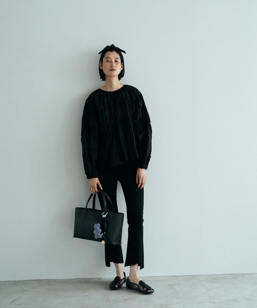marjour（マージュール）の「LANDSCAPE FAKE LEATHER TOTE BAG（トートバッグ・レディース・ブラック・FREE）」の6枚目の写真