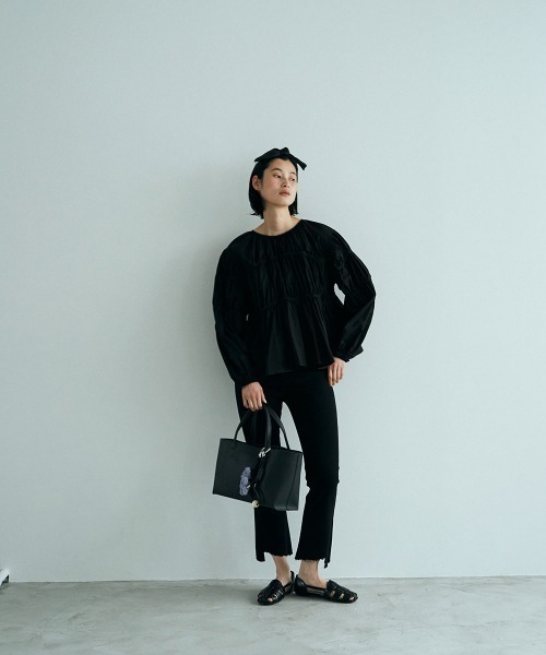 marjour（マージュール）の「LANDSCAPE FAKE LEATHER TOTE BAG（トートバッグ・レディース・ブラック・FREE）」の7枚目の写真