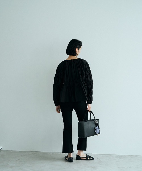 marjour（マージュール）の「LANDSCAPE FAKE LEATHER TOTE BAG
