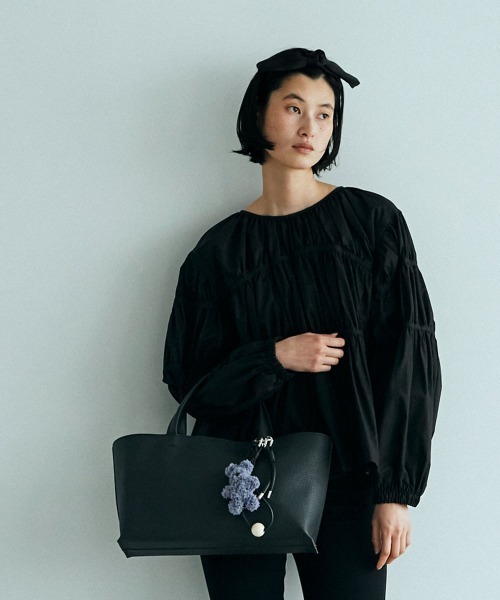 marjour（マージュール）の「LANDSCAPE FAKE LEATHER TOTE BAG（トートバッグ・レディース・ブラック・FREE）」の10枚目の写真