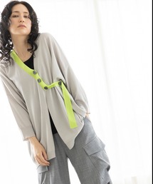 カシュクールニットカーディガン