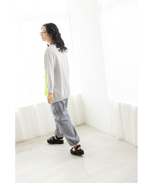 OSMOSIS（オズモーシス）の「カシュクールニットカーディガン（カーディガン/ボレロ・レディース・ライトグリーン/ライトグレー/ブラック・ONE SIZE）」の9枚目の写真