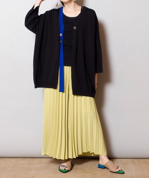 OSMOSIS（オズモーシス）の「カシュクールニットカーディガン（カーディガン/ボレロ・レディース・ライトグリーン/ライトグレー/ブラック・ONE SIZE）」の22枚目の写真