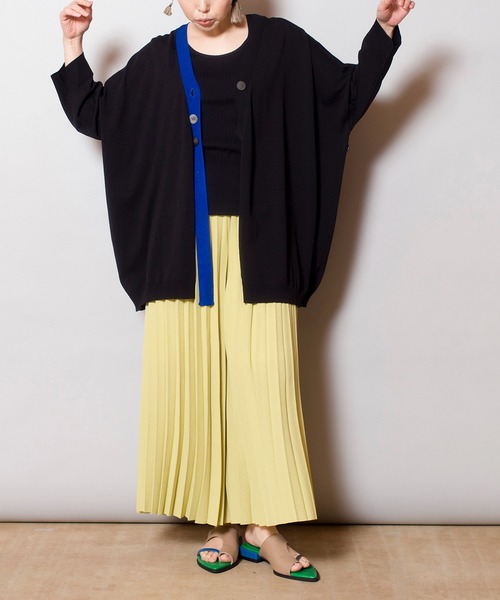 OSMOSIS（オズモーシス）の「カシュクールニットカーディガン（カーディガン/ボレロ・レディース・ライトグリーン/ライトグレー/ブラック・ONE SIZE）」の21枚目の写真