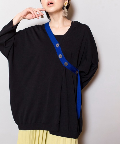 OSMOSIS（オズモーシス）の「カシュクールニットカーディガン（カーディガン/ボレロ・レディース・ライトグリーン/ライトグレー/ブラック・ONE SIZE）」の20枚目の写真