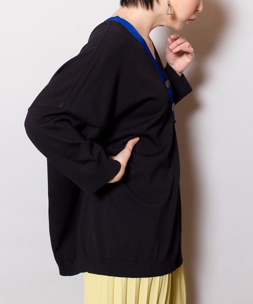 OSMOSIS（オズモーシス）の「カシュクールニットカーディガン（カーディガン/ボレロ・レディース・ライトグリーン/ライトグレー/ブラック・ONE SIZE）」の18枚目の写真