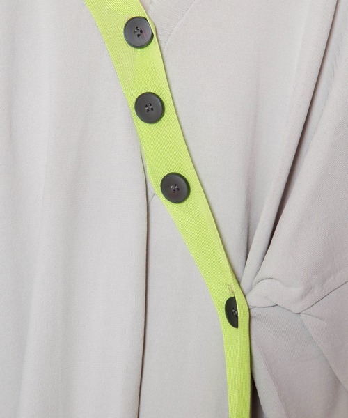 OSMOSIS（オズモーシス）の「カシュクールニットカーディガン（カーディガン/ボレロ・レディース・ライトグリーン/ライトグレー/ブラック・ONE SIZE）」の15枚目の写真