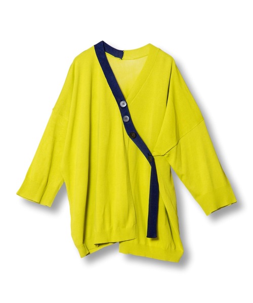 OSMOSIS（オズモーシス）の「カシュクールニットカーディガン（カーディガン/ボレロ・レディース・ライトグリーン/ライトグレー/ブラック・ONE SIZE）」の14枚目の写真