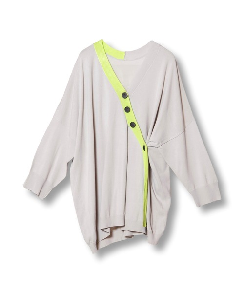 OSMOSIS（オズモーシス）の「カシュクールニットカーディガン（カーディガン/ボレロ・レディース・ライトグリーン/ライトグレー/ブラック・ONE SIZE）」の13枚目の写真