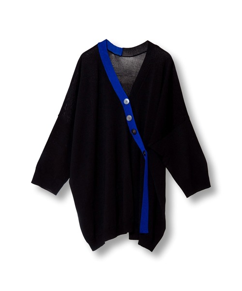 OSMOSIS（オズモーシス）の「カシュクールニットカーディガン（カーディガン/ボレロ・レディース・ライトグリーン/ライトグレー/ブラック・ONE SIZE）」の12枚目の写真