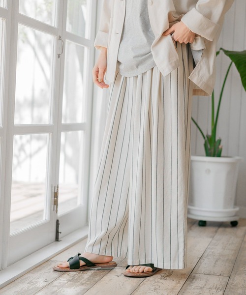 studio CLIP（スタディオクリップ）の「【イージーケア/接触冷感】多機能イージーバギーパンツ[プチ・プラスサイズあり]（その他パンツ・レディース・ベージュ/その他5/カーキ/オフホワイト/その他4・PF/ﾌﾘｰ(L)/FREE）」の3枚目の写真