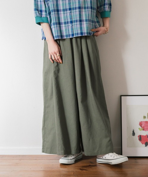 studio CLIP（スタディオクリップ）の「【イージーケア/接触冷感】多機能イージーバギーパンツ[プチ・プラスサイズあり]（その他パンツ・レディース・ベージュ/その他5/カーキ/オフホワイト/その他4・PF/ﾌﾘｰ(L)/FREE）」の4枚目の写真