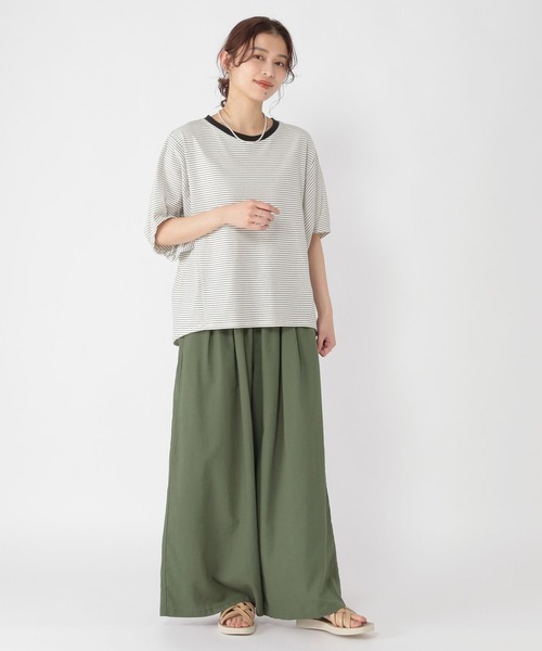 studio CLIP（スタディオクリップ）の「【イージーケア/接触冷感】多機能イージーバギーパンツ[プチ・プラスサイズあり]（その他パンツ・レディース・ベージュ/その他5/カーキ/オフホワイト/その他4・PF/ﾌﾘｰ(L)/FREE）」の19枚目の写真