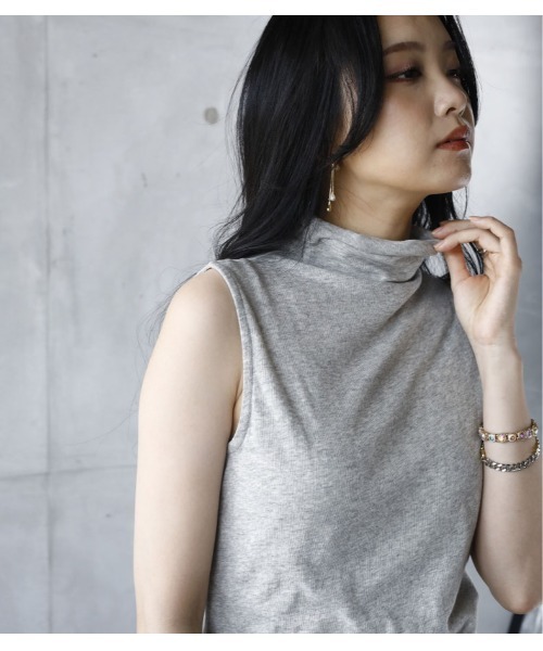 UVカット ハイネックノースリーブトップス（タンクトップ