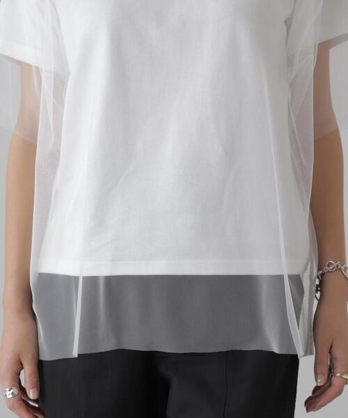 FREE'S MART（フリーズマート）の「■チュール×ロゴTシャツ（Tシャツ/カットソー・レディース・ホワイト/ブラック/グレー・FREE）」の13枚目の写真
