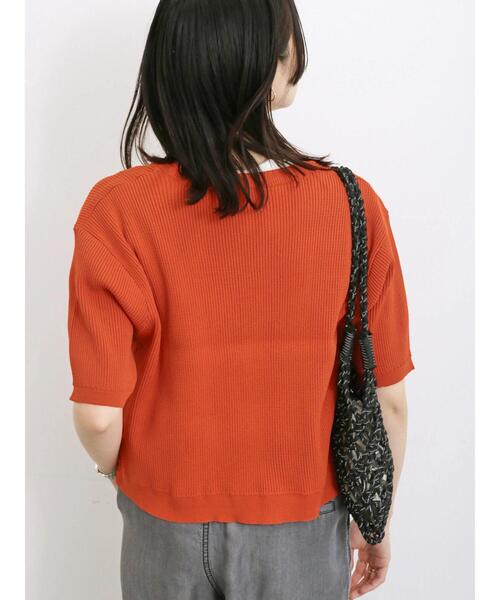 Samansa Mos2 blue（サマンサモスモスブルー）の「◎ダブルジップニットカーディガン（カーディガン/ボレロ・レディース・オレンジ/キナリ/ミント/ブラック・F）」の12枚目の写真