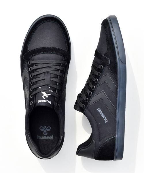 hummel（ヒュンメル）の「hummel/ヒュンメル SLIMMER STADIL CANVAS LOW/スリマー スタディール キャンバス ロー HM63112K（スニーカー・メンズ・トリコロール/ブラック×ホワイト/グレー/ネイビー/ブラック/ホワイト・22.5cm/26.5cm/25.0cm/27.0cm/28.0cm/25.5cm/24.0cm/23.0cm/29.5cm）」の3枚目の写真