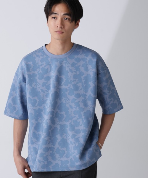 セール】総柄ダンボールワイドTシャツ 半袖（Tシャツ/カットソー