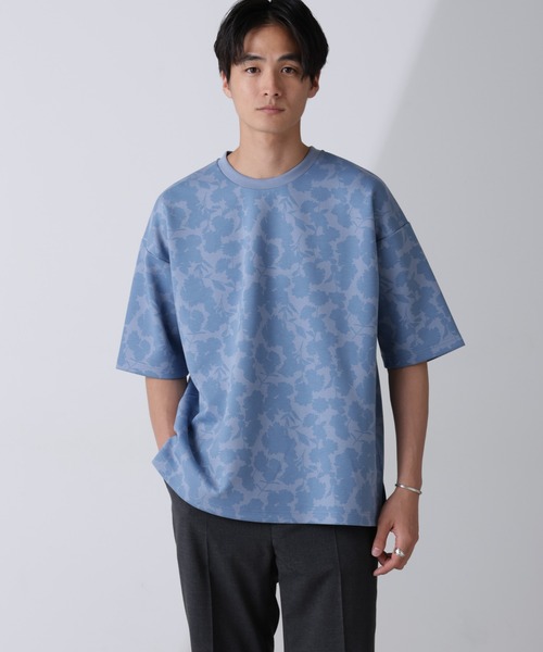 セール】総柄ダンボールワイドTシャツ 半袖（Tシャツ/カットソー