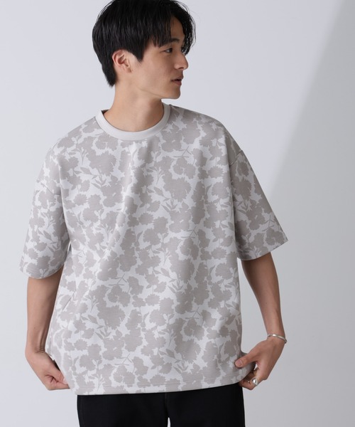 NANO universe(ナノユニバース)の「総柄ダンボールワイドTシャツ 半袖(Tシャツ/カットソー・メンズ・チャコール/ブルー/ライトグレー・XL/M/L)」の10枚目の写真