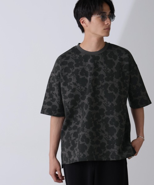 NANO universe(ナノユニバース)の「総柄ダンボールワイドTシャツ 半袖(Tシャツ/カットソー・メンズ・チャコール/ブルー/ライトグレー・XL/M/L)」の19枚目の写真