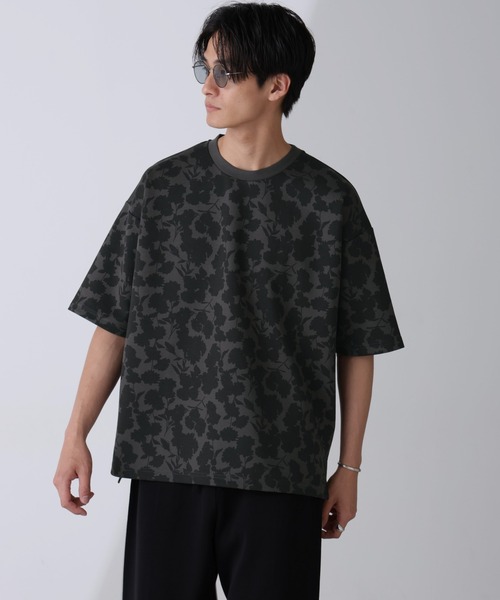 NANO universe(ナノユニバース)の「総柄ダンボールワイドTシャツ 半袖(Tシャツ/カットソー・メンズ・チャコール/ブルー/ライトグレー・XL/M/L)」の21枚目の写真