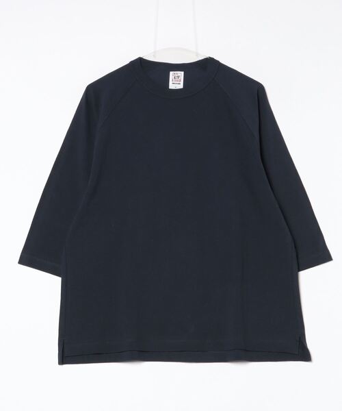 CROSS & STITCH(クロスステッチ)の「CROSS & STITCH / オープンエンド リラックスフィット ラグランTシャツ / OE1250(Tシャツ/カットソー・レディース・ブラック/ネイビー/ベージュ/ホワイト・X-LARGE/MEDIUM/LARGE)」の7枚目の写真